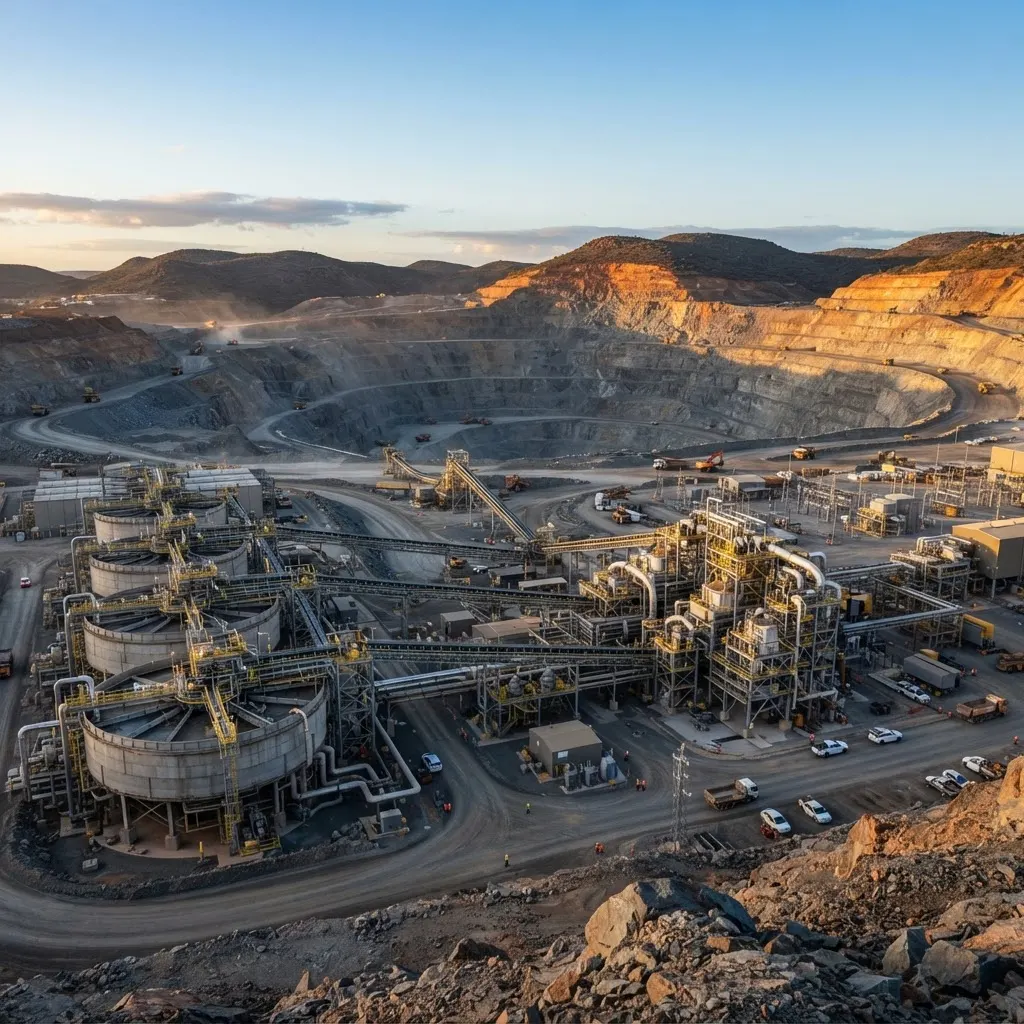 Mining operation handling wet mineral material and process slurry