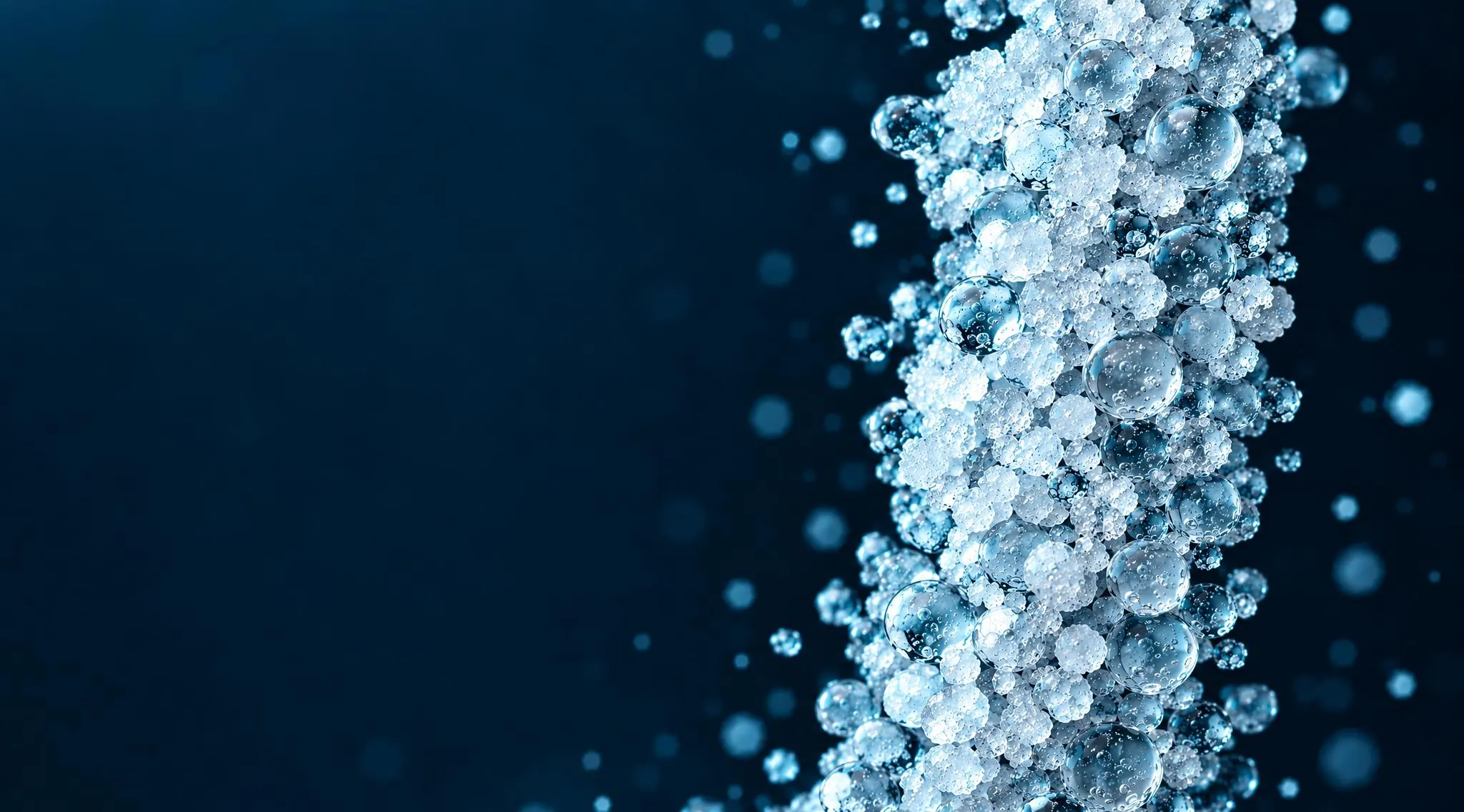 Hydrated sodium polyacrylate superabsorbent polymer gel crystals
